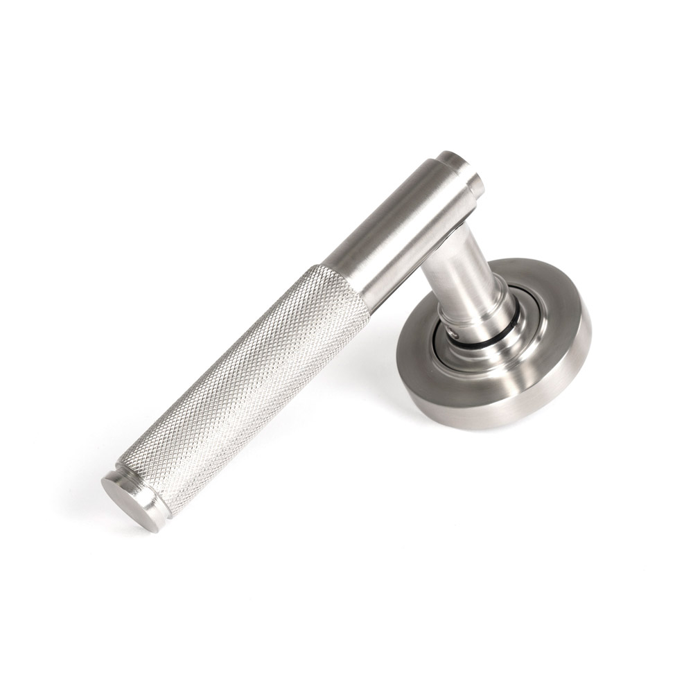 From the Anvil Marine 316 Stainless Steel Brompton Lever on Rose Set (Plain) - Unsprung - Satin